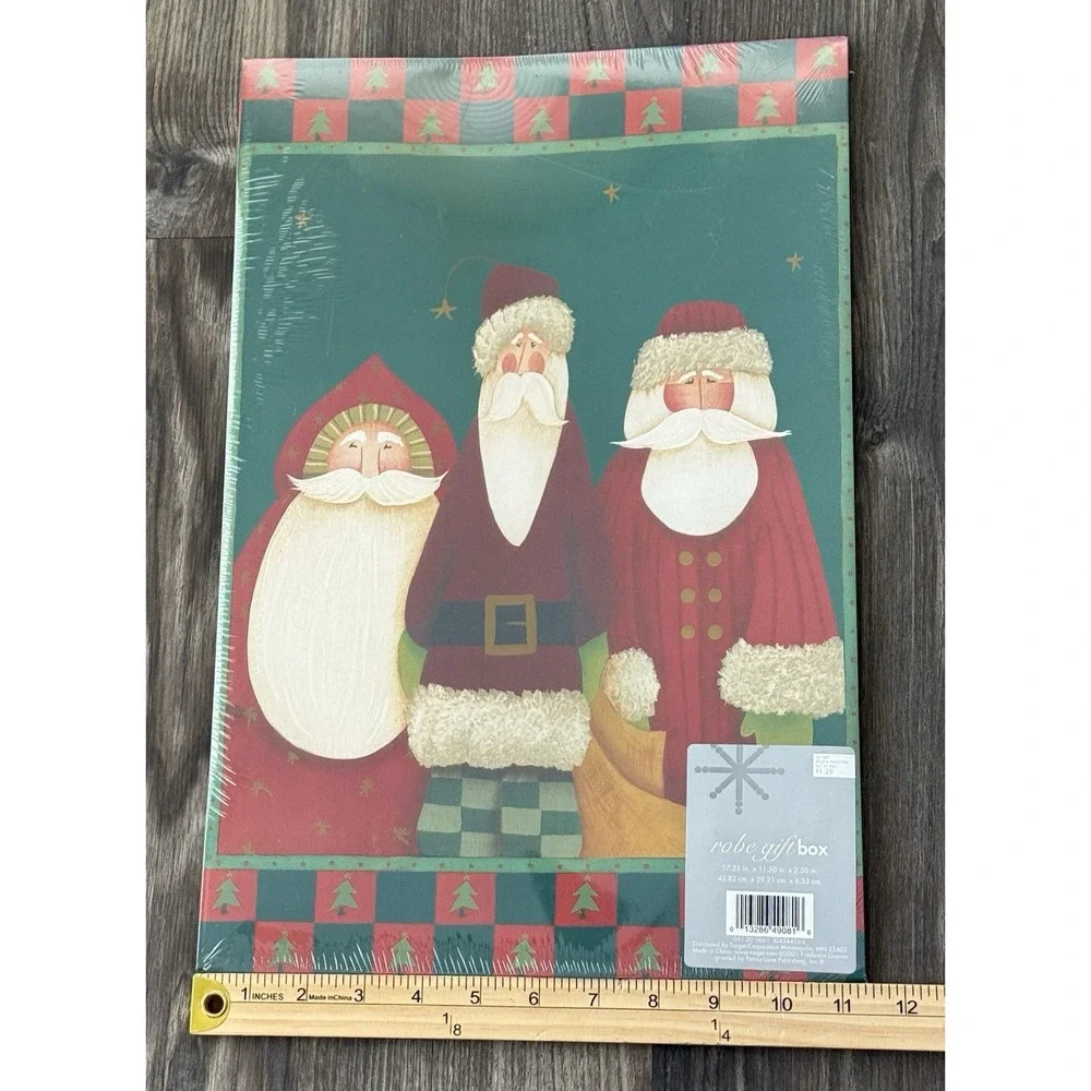 Vintage Y2K Christmas Holiday Robe Gift Set Of‎ 3 Boxes 17.35x11.5x2.5 Wrapping